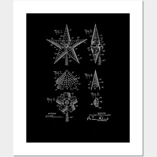 Christmas Tree Star Vintage Patent Drawing Posters and Art